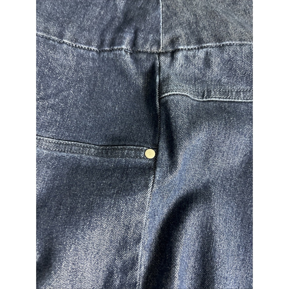Ruby Rd. Women's Ankle Pants Size 24W Key Items Tencel Frayed Hem Dark Blue B40 - Picture 5 of 16